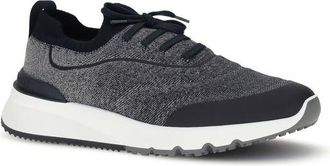 Brunello Cucinelli Mens Gray Cotton Athletic Sneakers