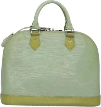 Louis Vuitton Pre-owned Alma Handtas - Dames - Vintage Handtas - Groen - ONE Size - Leer - Vintage
