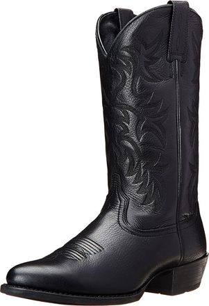 Generic Cowboy Boots for Men - Western Boot Mens Cowboy Boots with Pointed Toe | Pull-On Boots| Embroidered | for Working, Horseriding,Black,10.5 UK