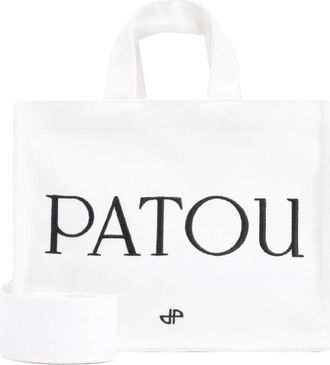 Patou Kleine Tote Tas - Dames - Shoppers - Wit - ONE Size - Katoen - Tassen