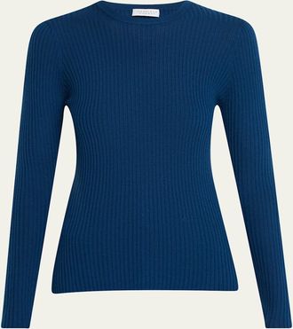 Gabriela Hearst Browning Long-Sleeve Cashmere-Silk Top