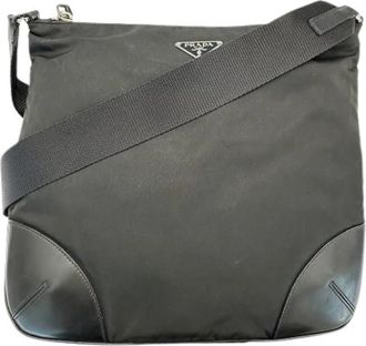 Prada Pre-owned Nylon Crossbody Bag - Heren - Vintage Schoudertas - Zwart - ONE Size - Nylon - Vintage
