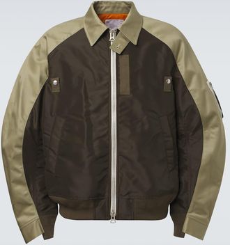 sacai Cotton chino and twill blouson jacket
