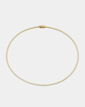 Sydney Evan 14K Yellow Gold Diamond New Tennis Necklace