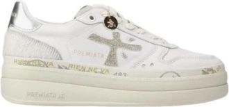 Premiata Micol Low Top Sneakers - Heren - Sneakers - Wit - 40 EU - Leer - Schoenen