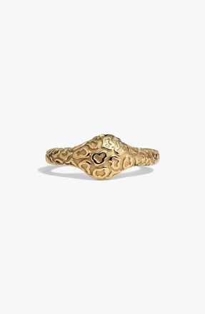 Awe Inspired Leopard Print Signet Ring in 14K Gold Vermeil at Nordstrom, Size 9