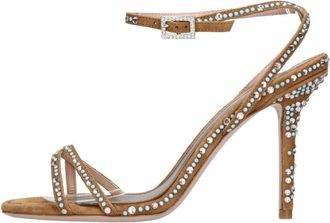 Gedebe Charlize Sandalen - Dames - Sandalen met hakken - Bruin - 38 1/2 EU - Leer - Schoenen