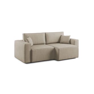 Divani.Store Morfeo Sof&aacute; Con Asiento Extra&iacute;ble En Tela Impermeable 180 Cm Beige