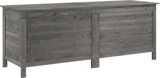 vidaXL Vidaxl - Arcón jardín madera maciza abeto gris antracita 150x50x56,5 cm