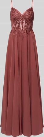 Luxuar Luxuar Abendkleid mit Ziersteinbesatz in Rot, Gr&ouml;&szlig;e 32