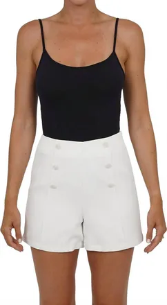Love Token Kay High Rise Shorts In White