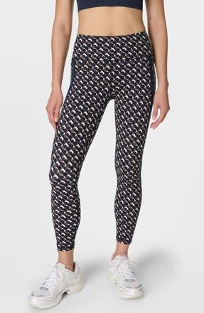 Sweaty Betty Geo Print Side Stripe Leggings in Black Bauhaus Print at Nordstrom, Size Xx-Large