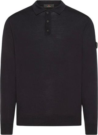 Peuterey Polo de manga larga Melos RWS 01 - Knitwear - Hombre - Azul - 2XL