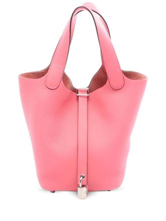 Herm&egrave;s Borsa a spalla Picoton Lock PM in pelle 2020 - Rosa