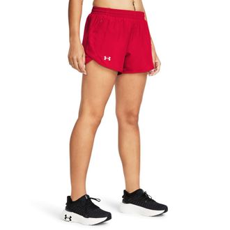 Under Armour Womens Fly by Shorts, (600) Red/Red/Reflective, S