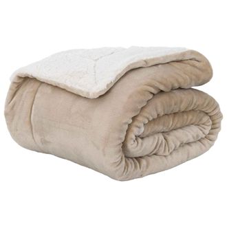 vidaXL Manta Beige 130 X 150 Cm Lana Vidaxl
