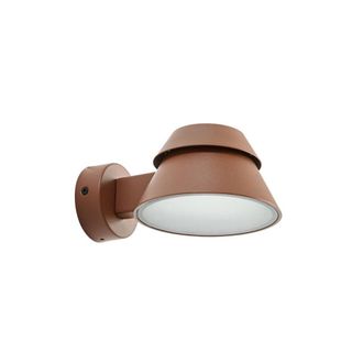 Lucande L&aacute;mpara de pared led exterior de aluminio marr&oacute;n