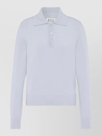 Maison Margiela wool knit polo shirt long sleeves