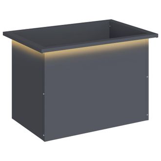 vidaXL Jardinera Para Jard&iacute;n Con Luces Led Antracita 40 X 60 X 40 Cm Vidaxl
