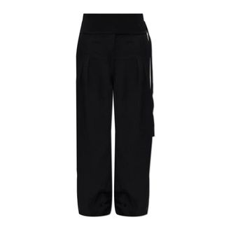 Entire studios Wide Trousers, female, Black, Size: XS Side-Striped Trousers