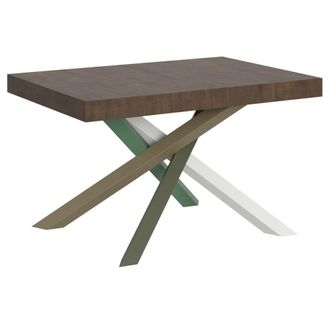 Itamoby Mesa extensible 90x130/390 cm efecto madera nogal, hierro