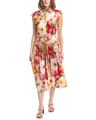 Julia Jordan Linen-Blend Sleeveless Maxi Dress