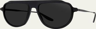 Barton Perreira Mens Avtak Tonal Square Sunglasses