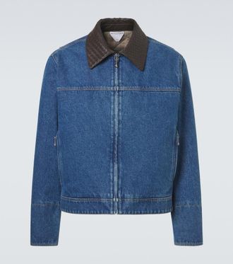 Bottega Veneta Giacca di jeans con pelle