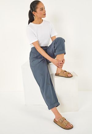 Roman Cotton Embroidered Trouser