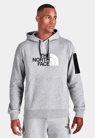 Nike Mens The North Face Logo Woven Pocket Hoodie in Light Grey Fleece - Size X-Small