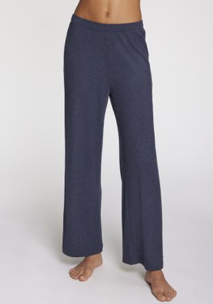 s.Oliver Pyjamahose S.OLIVER, Damen, Gr. 32/34, N-Gr, dunkelblau, meliert, Rippware, Obermaterial: 92% Viskose, 8% Elasthan, meliert, l&auml;ssig geschnitten lang, 