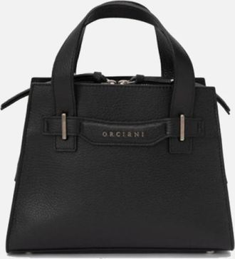 Orciani Stijlvolle leren tas - Dames - Handtassen - Zwart - ONE Size - Leer - Tassen