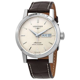 Longines 1832 Annual Calender Automatic Beige Dial Mens Watch L4.827.4.92.2