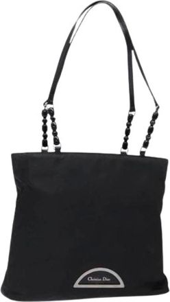 Dior Pre-owned Shoulder Bags, female, Black, Size: ONE SIZE Pre-owned Nylon Tote Bag