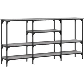 vidaXL Vidaxl - Mesa Consola Madera De Ingenier&iacute;a Gris Sonoma 160x29x80 Cm