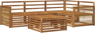 vidaXL Conjunto De Sof&aacute;s De Exterior 5 Uds. Natural Vidaxl