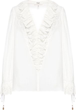 Chloé Top de voiles de algodón de Chloè
