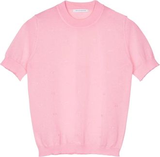 Cecilie Bahnsen Ronde hals gebreid - Dames - Ronde hals truien - Roze - S - Truien & Vesten