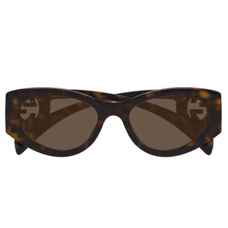 Gucci Sunglasses, female, Brown, Size: 54 MM Gg1691S Rectangular Sunglasses