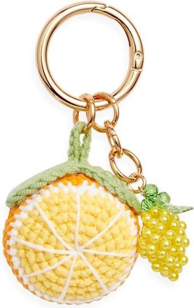 Chelsea28 Orange Crochet Bag Charm in Orange Multi- Gold at Nordstrom