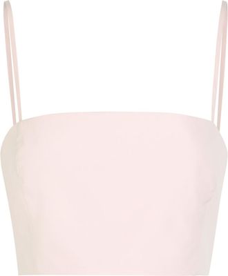 Gabriela Hearst Nadir Cropped Cotton-poplin top - Light Pink - 44 (UK12 / M)