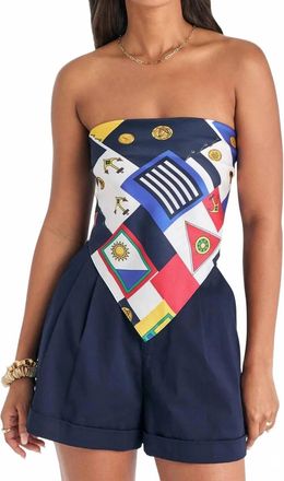 SER.O.YA Hark Satin Top In Regatta