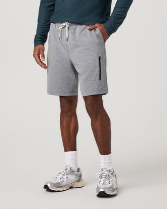 Vuori Clothing Sunday Performance Shorts 8 | Grey Heather | XS, Size Extra Small