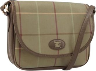Burberry Pre-owned Cross Body Bags, female, Beige, Size: ONE SIZE Pre-owned Canvas Shoulder Bag