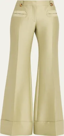 Zimmermann Rebellion Low-Rise Flare Pants