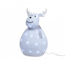 Lumineo Reno Navide&ntilde;o En Acr&iacute;lico Con Bufanda 21x24x H37 Cm