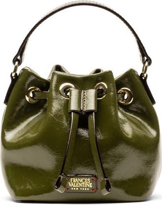 Frances Valentine Minnie Leather Bucket Bag in Olive at Nordstrom
