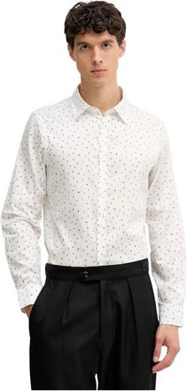A|X Armani Exchange Camisa de Corte Regular con Logo de Letras - Shirts - Hombre - Blanco - M