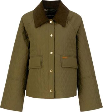 Barbour Kirby Quilt Jacket - Dames - Zomerjassen - Groen - L - Leer - Jassen