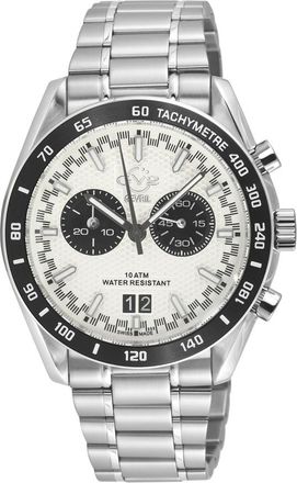 Gevril Group Freccia Chronograph Quartz White Dial Mens Watch 42904B